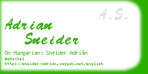 adrian sneider business card