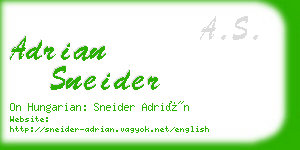 adrian sneider business card